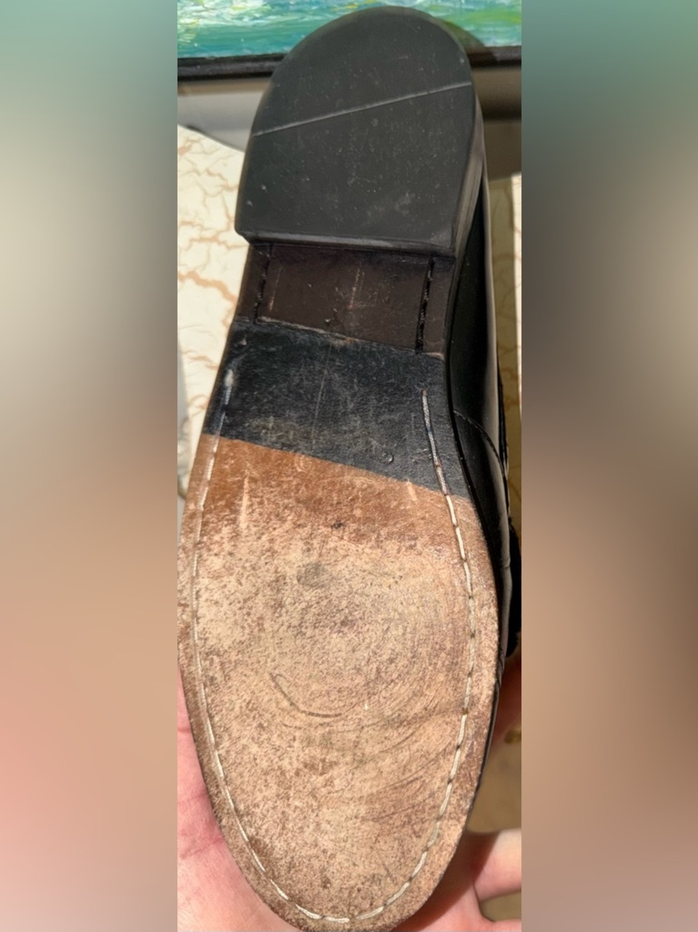 Cole Haan Black Leather Tassel Kiltie Loafers - Picture 5 of 7